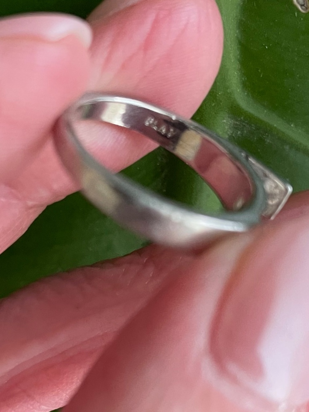 Platinum Solitaire Ring Setting / Ring Blank, 6 Grams, Size 5 - Picture 5 of 14